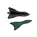 TASAN RACING Universal 10Pcs/Set ABS Car Roof Shark Fins Spoiler Wing Kit Air Vortex Generator C Style Carbon Fiber