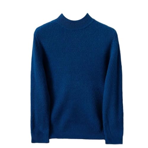 Men's Mock Collar Bamboo Texture Wool Pullover Sweater Comfortable Everyday Wear Top