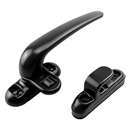 Image of AARAM Right Side Black Aluminium Window Handle, Pack of 1, Domal Handle for openable Windows & Doors, Single Point, Corrosion Free, Replacement Handle for Window & Doors (Black)
