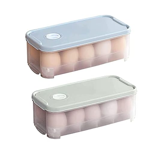 Boite a Oeufs Frigo 2pcs Boîte Rangement D'oeufs 10 Œufs, Boite a Oeufs en Plastique avec Couvercle, Boite a Nourriture Oeufs pour réfrigérateur cuisine camping pique nique