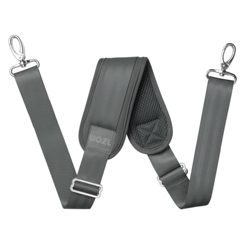 Image of 59 Inch Shoulder Straps, Soft with Ultra-Thick Fixed Shoulder Pad, Two Way Independently Adjustable Buckle Replacement Straps for Laptop Bag Messenger Bag Tool Bag Luggage,Deep Gray