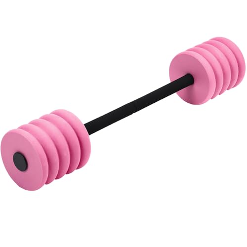 Soulchen Long Aquatic Exercise Dumbbells Foam Water Weights Dumbbell Aquatic Pool Barbells with High Density EVA Foam for Swim Water Aerobics Workouts Loss(Pink 29.13 Inch)