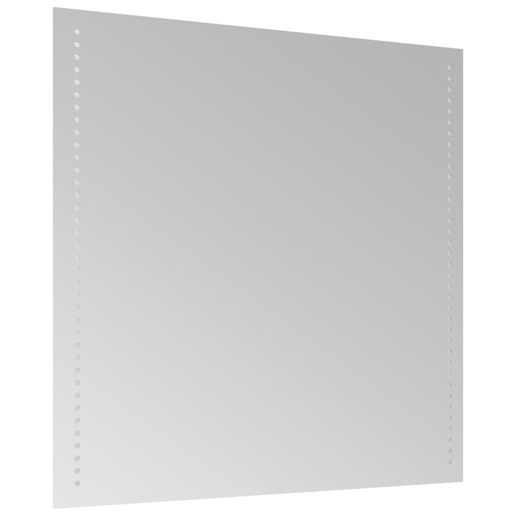 Miroir de Salle de Bain à LED 60x60 cm en Verre IP65 avec éclairage USB, Installation Facile, idéal pour Maquillage, Rasage, décoration Salle Bain et reflet précis