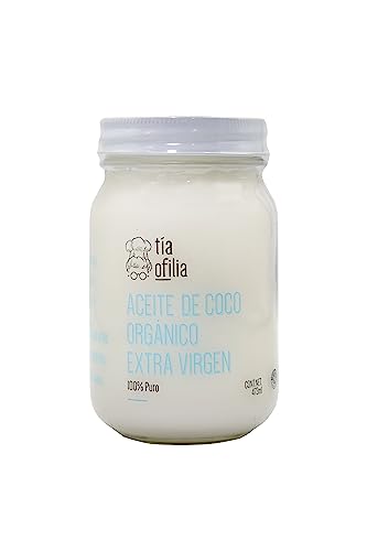 Tía Ofilia Aceite de Coco Orgánico Extra Virgen | Separado por Centrifugación | Extraído en frío | 473 ml | Raw Organic Coconut Oil | Centrifuge Extracted...