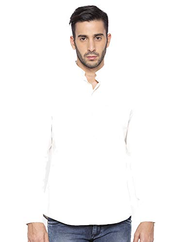 Nick&jess - Camicia da uomo in lycra, con colletto...