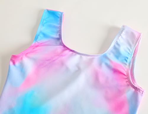 Image of TENVDA Girl's One Piece Swimsuit Sparkle Sleeveless One-Piece Bathing Suits Swimwear for Kids 2-12 Years Old