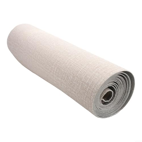 Lecreatekit Papel pintado autoadhesivo con efecto de panel de madera, impermeable, adhesivo de pared insonorizado, aislamiento térmico, rollo de espuma XPE, 50 x 300 cm para sala de estar (caqui)
