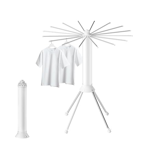 Foldable Aluminium Octopus Clothes Airer 112x112x125 cm Indoor Drying Rack Rotatable Floor Clothes Drying Stand for Bedroom & Balcony Use 4-Leg Design Space-Saving Solution