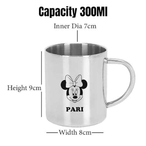 Image of ncgifts Customized Mug Steel | Personalized Steel Mug | Customized Steel Mugs with Name for Coffee, Tea, & Milk Mug, Ideal for Gifting (Customizable)
