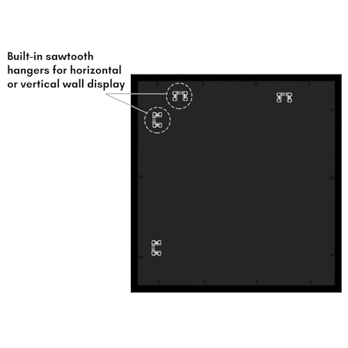 Americanflat 28x29 Poster Frame with Polished Plexiglass - Black Picture Frame - Wide Photo Frames Made of Engineered Wood for Vertical or Horizontal Wall Display - Epic Collection - Black