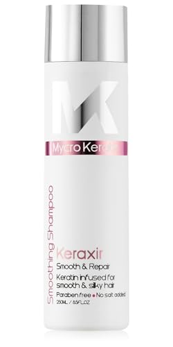 MYCRO KERATIN Keraxir Smoothing Volumizing Shampoo for Fine Hair - Paraben-Free & SLS-Free Smoothing Shampoo for Thinning, Fine, and Oily Hair (8.45 Fl Oz)