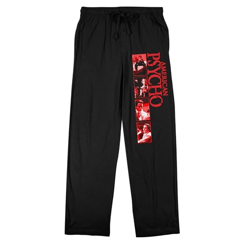 Bioworld American Psycho Title Logo Men's Black Sleep Pajama Pants