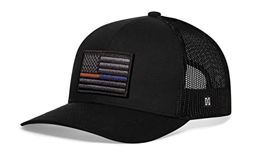 Image of HAKA American Flag Trucker Hat - USA Flag Mesh Snapback Cap for Men, Women & Golf, Patriotic Baseball Dad Hat