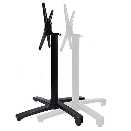YUANSHI Restaurant X-Table Base (28') with Flip Top Mechanism - Aluminum, Folding Multi-Purpose, Nesting Storage, Dining Height (Black)