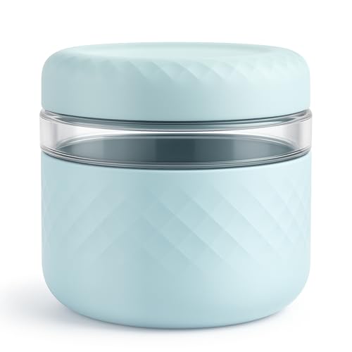 Image of 24 oz /3 Cup Glass Lunch Bowl Container with Lid, Leak & Spill Proof