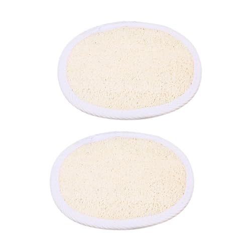 CLISPEED 2Pcs Exfoliating Loofah Sponge Pads with Lanyard Gentle Scrubber for Skin Exfoliation and Cleansing Safe for All Skin Convenient Hanging Design