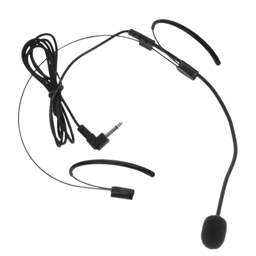 Ipetboom Micrófono de Diadema Profesional Negro para Actuaciones Flexible y Duradero para Canto y Presentaciones