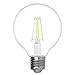 GE Lighting 31705 Clear Finish Light Bulb Refresh HD Dimmable LED G25 Decorative Globe 5.5 (60-Watt Replacement), 500-Lumen Medium Base, 2-Pack Daylight 2