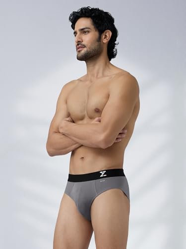 Image of XYXX Men's Aero 100% Super Combed Cotton Regular Fit Solid Anti Bacterial Briefs with No Marks Waistband (Pack of 3)