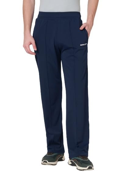 Image of MARK LEUTE Men's Straight Fit Rapid Dry Front Pleated Stretchable Lycra Trackpant