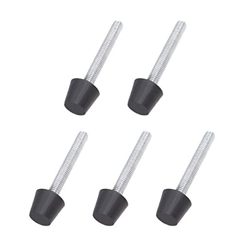 uxcell Toggle Clamp Foot Rubber Head Carbon Steel M6x56mm 5pcs