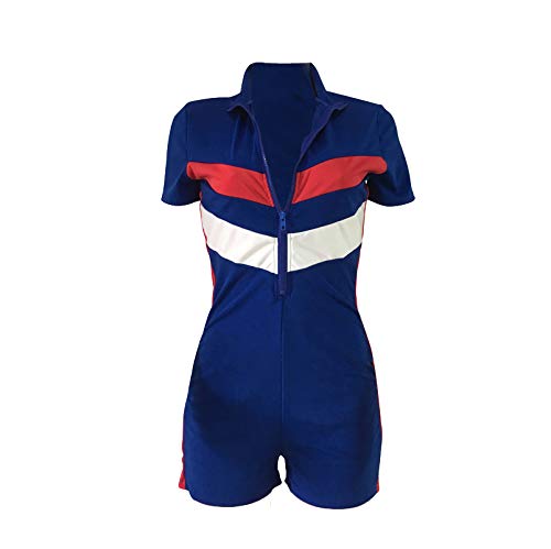 image for EOSIEDUR Women Summer Sexy Sportswear V Neck Short Sleeve Color Stripe