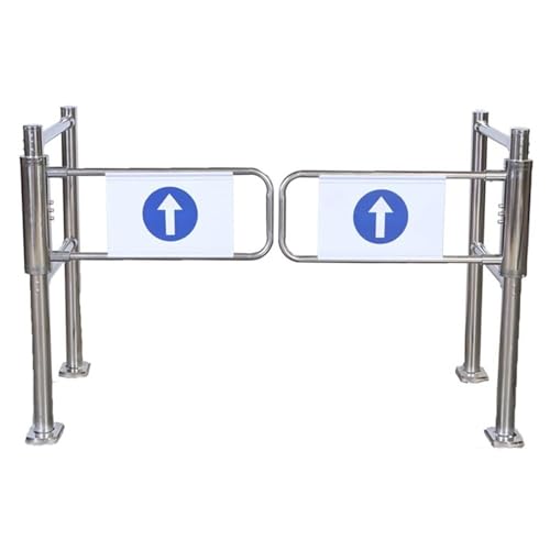 Puerta batiente de seguridad de cierre automático de alta resistencia con barandilla, barrera metálica segura for almacenes de supermercados puerta oscilante(190cm)