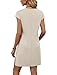 Sampeel Summer Beach Dresses for Women 2026 Cuise Vacation Clothes Casual Holiday Spring Fashion Clothing Mini Dress Sleeveless Beige S