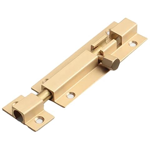 OYUEGE Thick Pure Brass Slide Barrel Door Bolt Easy to install Enhanced Security Strong Sliding Lockable with Screws for use with Shed Doors, Gates and Outhouse Doors Color-A Cover