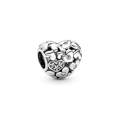 Charm Pandora Corazón 791061C01 evita pulseras pesadas con filigrana