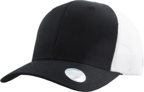 Image of Classic 6 Panel Cotton Twill Mesh Trucker Cap Hat Adjustable Snapback Hat
