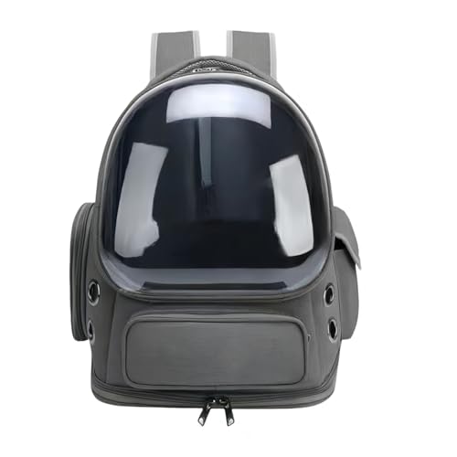 宇宙カプセル型 猫用ペットバッグ・通気性 折りたたみ式 | 小型犬・猫兼用・鑑賞ウィンドウ付き | 【軽量設計・旅行/散歩用】 (グレー)