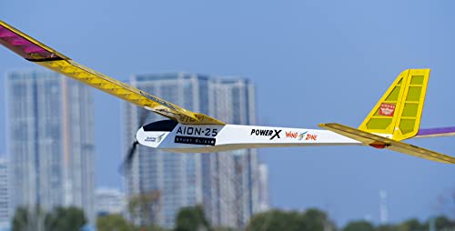 Avión de vela Balsa Wood Glider F25 con motor y envergadura de 2500 mm 6