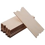 SEWACC 20pcs Wooden Plaque Sign Craft Blank Wood Sign DIY Unfinished Craft Plaque for Outdoor Decor