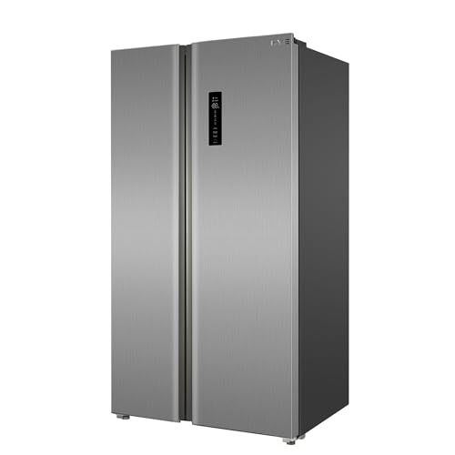 HYE American Fridge Freezer - Side By Side American Style Fridge Freezer, No Frost, 92cm Width, 505L Freestanding Design, Low Noise (37dB), Sleek Inox Finish, Ideal For Large Families - RF01AM505DS07 - Image 4