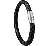 SIMPLE ÉLÉGANT : Ce bracelet en cuir véritable Simaru tressé à la main séduit par son design minimaliste et s'accorde avec toutes les tenues. La fermeture magnétique sobre complète parfaitement le bracelet. Le résultat : l'élégance à l'état pur !