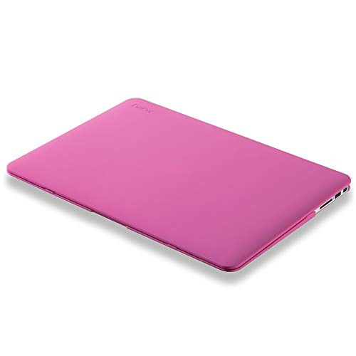 Kuzy MacBook Air 13 inch Case A1466 A1369 Soft Touch Cover for Older Version 2017, 2016, 2015 Hard Shell - Neon Pink