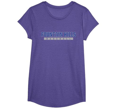 Fountain Hills High School Baseball T-Shirt, Girls, Purple Heather, Medium