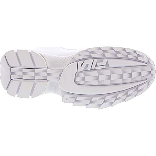 Fila Men's D-Formation Chunky Active Lace Top Round Toe Low Heel Fashion Casual Sneakers, White/Navy/Red, 9.5 #TOP4