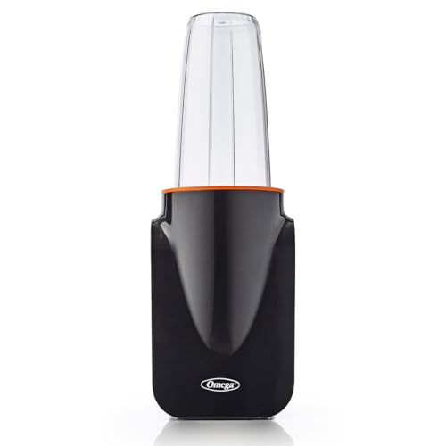 Omega PBL1000BD2 MeGo Nutrition on the Go Personal Blender for Healthy Smoothies Powerful Motor and Auto Shutoff Blends Hot or Cold with 2 Blending Cups and Stainless Steel Blade, 1000 Watt, Black by Omega - Used condition - US$33.71