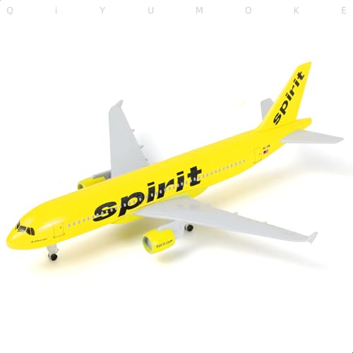 QIYUMOKE 1/300 A320 Spirit Diecast Metal Airplane Model with Stand for Airbus A320 Model Plane Kits -18.5cm L for Aviation Enthusiasts Gift, Decoration or Ornament (Real Aircraft 1/200) - Image 7