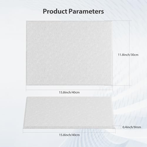 Image of 12Pack Rectangle Acoustic Panels Self Adhesive Sound Proof Foam(Snow White) | High density sound acoustic panels, 16 x 12 x 0.4 in 4:3 acoustic wall panels for home, office, recording, and more