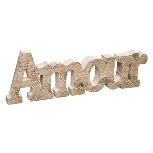 Atmosphera - Mot déco Amour - manguier - 30x10-2 cm