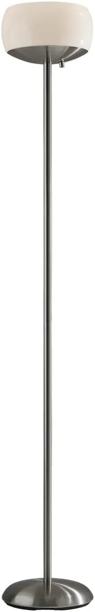 Adesso 5003-22 Jessica 300W Torchiere, 71 in., 2 x 150W Incandescent/Dimmable LED, Brushed Steel Finish, 1 Floor Lamp