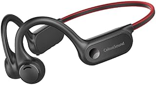 Pinetree Bone Conduction Headphones,Open Ear Headphones Bluetooth 5.2,waterproof running headphones Built-in Mic,10H playtime for Sport and Running - Red
