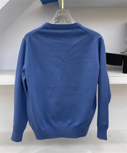 Men's Autumn Winter Warm Fashion Round Neck Knitting Casual Sweater Business Solid Color Sweater2