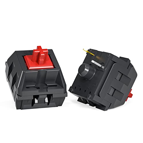 Kailh KT MX Schalter Blau Rot Schwarz Braun 3-polig Schalter Passend für Spielkonsolentastatur Kompatibel mit Cherry MX Schalter(KT Rot 72PCS)