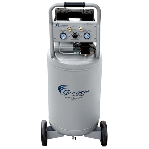 California Air Tools CAT 20015 1.5 HP Ultra Quiet, Oil-Free Air Compressor with Wheels, 20 Gallon Tank Capacity, 70 dB Noise Level, Electric, Portable