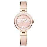 Timever Orologio da Donna Elegante al Quarzo Analogico - Cinturino in Acciaio Inossidabile con Casetta Diamantata - Impermeabile 3 ATM - Design a Braccialetto - Regalo Perfetto per Lei