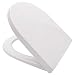 Produktbild LUVETT® PREMIUM WC-SITZ D400 D-Form mit Absenkautomatik SoftClose® & TakeOff® EasyClean Abnahme, hygienisch & beständig: Urea Duroplast Toilettendeckel, rostfreier Edelstahl, Farbe:Weiß